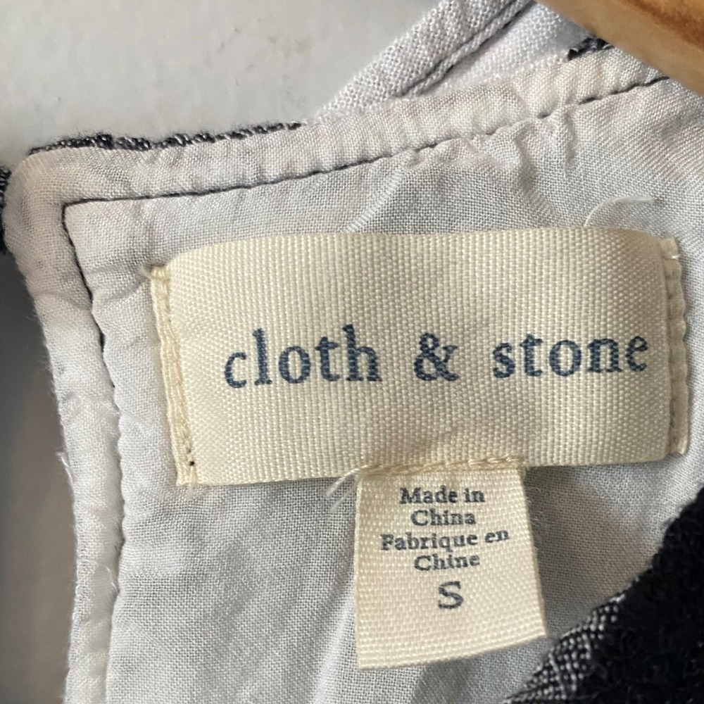 Cloth & Stone Anthropologie Black‎ White Buffalo Plaid Sleeveless Romper Small - Picture 3 of 9